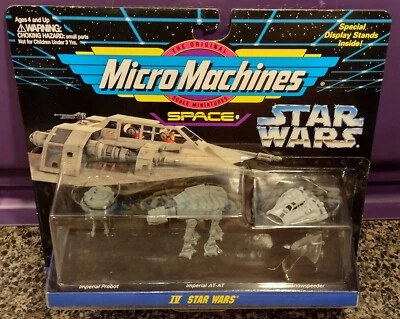 Star Wars Micro Machines IV with Imperial AT-AT & Snowspeeder & Imperial Probot. - Image 1 of 2