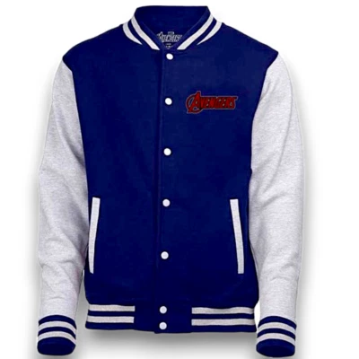 Marvel Avengers - Navy, Gray, White & Red Varsity Sweatshirt Jacket Imported Roc - Image 1 of 3