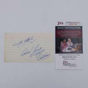 Cesar Tovar Signed 3x5 Index Card Minnesota Twins Autograph JSA COA D11476
