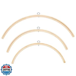 GOMAKERER 3 Stück 3 Stile Bettglocke, Kinderzimmer Mobile Krippe Bettglocke Holz Wind C - Bild 1 von 5