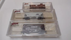 Lot of 3 Atlas N Scale New Cupola Caboose Hopper  - Picture 1 of 6