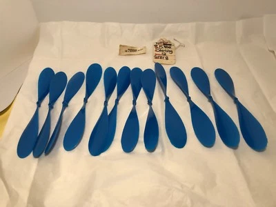  12 Vintage Sterling blue  Plastic Model Airplane Propellers New old stock 8 1/4 - Image 1 of 2