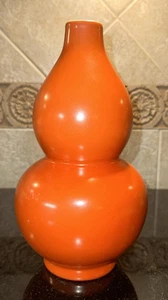 Chinese Orange glaze porcelain gourd bottle Vase - Picture 1 of 5