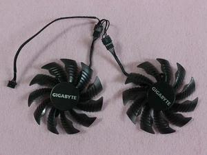 Paire Ventilateurs Ventilateur Refroidisseur pour GIGABYTE GTX 960 R9 380 380X 390X PLA09215S12H 87mm - Photo 1/4