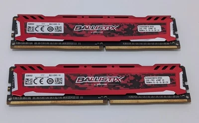 Micron Ballistix Sport 8gb (2x4GB) DDR4 w/ XMP (BLS4G4D26BFSE.8FBD2) - Image 1 of 2