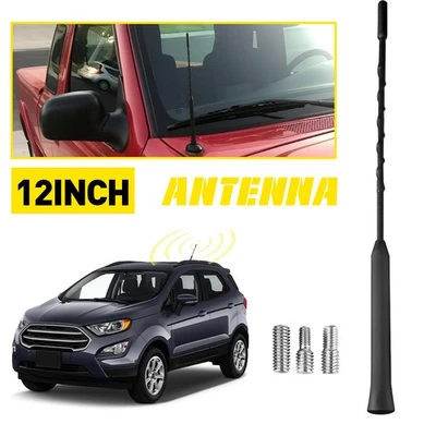 Antena aérea rádio AM/FM preta 12" com parafusos ajuste Chevrolet S10 Blazer 1983-1994 - Imagem 1 de 4