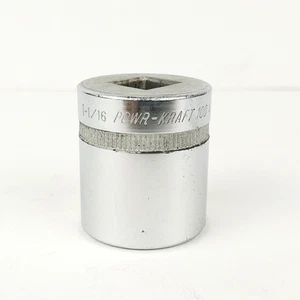 "Enchufe de accionamiento vintage Powr-Kraft 100 1-1/16" D84-4865 12 puntos 1/2""" - Imagen 1 de 5