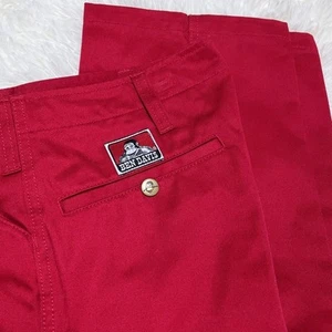 Pantalone da lavoro Ben Davis rosso dritto 30W cotone-poliestere usato nessun danno - Foto 1 di 10