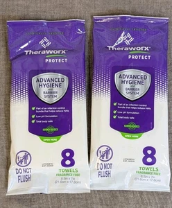 Theraworx Protect Advanced Hygiene and Barrier System Towels 2 Pack (16 Total... - Picture 1 of 8