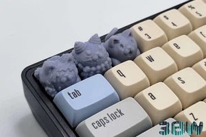Dessert Cat Keycap Set | Unbemalte Resin Artisan Caps | Cherry MX | Donut Cat, I - Bild 1 von 9