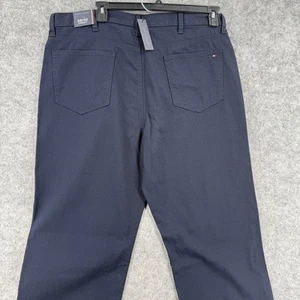 Tommy Hilfiger Hose Herren 38x30 dunkelblau Straight Fit XM04069 Stretch Freizeit - Bild 1 von 16