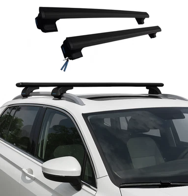 Roof Rack Rail Cross Bars Lockable For Land Rover Freelander 1998-2006 Black - Imagem 1 de 4