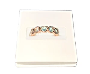 Ring Bomb Party Womens 9 Topaz Rose Gold Plated Band  - Picture 1 of 5