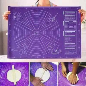 LARGE NON STICK EVA SHEET DOUGH FONDANT ROLLING MAT BAKING PASTRY ICING UK - Picture 1 of 7