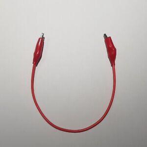 Pack of Five Crocodile Wire Test Leads With Alligator Clips Red Cable 200mm