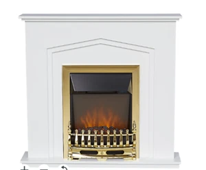 Focal Point Elvington White Freestanding Electric Fire suite - Picture 1 of 10