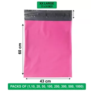 More details for pink postal mailing bags postage coloured plastic packaging parcel shipping bags