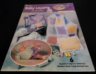 CY1 THE N. SHOP 2000, BABY LAYETTE ON THE DOUBLE CROCHET PATTERN LEAFLET  - Image 1 of 2