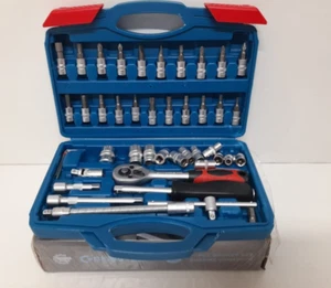 1/4 46PCS KIT DE HERRAMIENTAS CROMO VANADIO G.S.KING HERRAMIENTAS JUEGO DE LLAVES DE VASO - Imagen 1 de 13