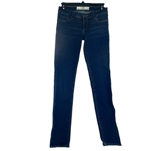 Abercrombie Fitch 2R Low Rise Jeans Legging 26x29 Dark Wash Skinny Ankle Zip - Picture 1 of 9