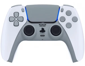 White/Gray Custom UN-Modded Controller Unique Design compatible with PS5 OEM - Picture 1 of 8