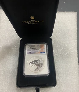 2022 2oz Australia Silver $2 NGC Enhanced Reverse PF 70 Wedge Tailed Eagle OGP - Picture 1 of 7