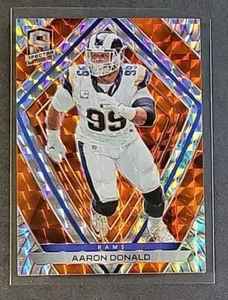 Aaron Donald 2020 Panini Spectra #100 mosaico naranja neón #9/15 NFL Rams SSP - Imagen 1 de 9