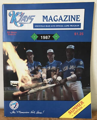 Vtg 1987 Knoxville Blue Jays Baseball Official Game Program Summer Edition - Image 1 of 4