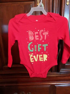 Best Christmas Gift Long Sleeve Top or One Piece Bodysuit, NWT , sz. 18-24 mths - Picture 1 of 3