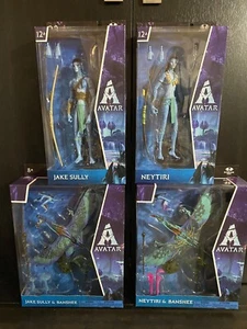 MCFARLANE TOYS AVATAR JAKE SULLY & NEYTIRI 7" FIGURES Set/lot Of 4 IN HAND NEW - Picture 1 of 6
