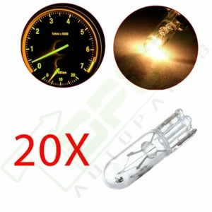20Pcs White Instrument Panel Dash Lights Halogen Mini-Wedge Bulbs T5 37 70 73 74 - Picture 1 of 4