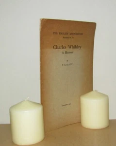 T S Eliot - Charles Whibley: A Memoir - 1st/1st (1931 First Ed) - Pamphlet No 80 - Foto 1 di 3
