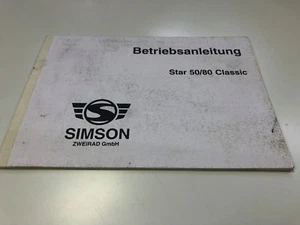 Simson - Star 50/80 Classic - Bedienungsanleitung / Fahrerhandbuch (1997) - Picture 1 of 1