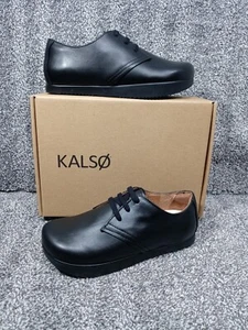 New Kalso Earth Shoes Faroe Lokah Black Glove Leather Sz 7.5 Womens 38 Lotus VTG - Picture 1 of 10