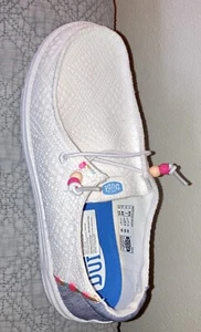 NEW-Hey Dude-Wendy Boho Crochet Off White-Choice of size 9 or 10 - Picture 1 of 11