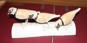 Handgeschnitzter Schärenvogel Holz Vögel Regenpfeifer Sammlerstück Watvogel - Bild 1 von 4