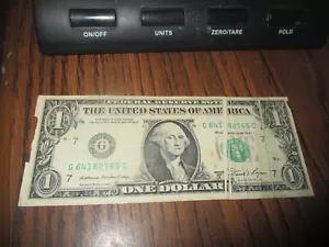 $1 1988 FEDERAL RESERVE NOTE ~ERROR NOTE~ ***MULTIPLE GUTTERFOLDS*** TAPE REPAIR - Picture 1 of 5