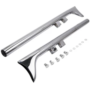 Tubo de escape silenciador Slip on Fishtail plateado 36" para Harley Touring - Imagen 1 de 12
