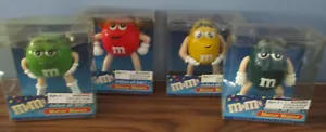 Vintage Set of 4 M&M’S Red Yellow Blue Green Motor Mates, Dash, & Antenna IOB - Picture 1 of 19