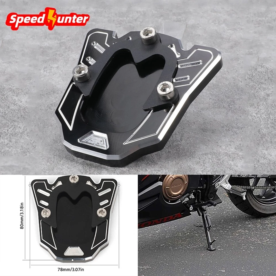 Placa de extensão suporte lateral suporte para Honda CB500F CBR300R/500R/650R NC750S/X - Imagem 1 de 4