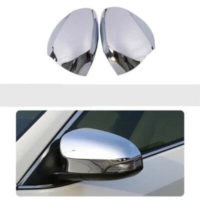 Cubierta de espejo retrovisor lateral cromada plateada 2 piezas para Toyota Corolla 2014-2018 Foto 1 de 2