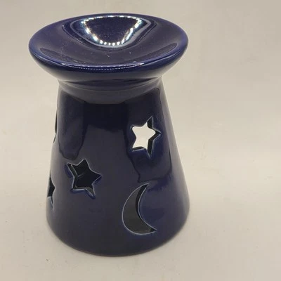 Небесные звезды и луна керамический чай свет подогреватель в синий. - Изображение 1 из 4