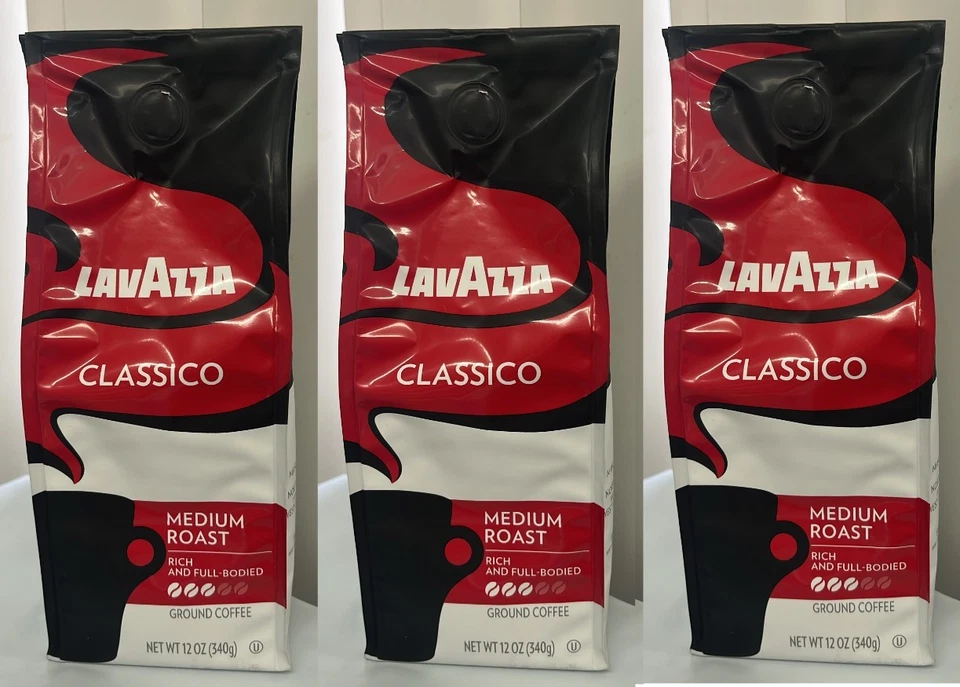 3x Mezcla de café molido Lavazza Classico tostado medio 12 oz cada bolsa Foto 1 de 2