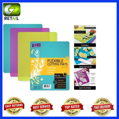 Versátil Juego de 3 Alfombrillas de Corte Libre de BPA - Código de Colores y Diseño Flexible Foto 1 de 4