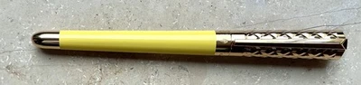 EINZELSTÜCK! S.T. DUPONT Rollerball, gelb mit gelbgold Beschlägen - Bild 1 von 2