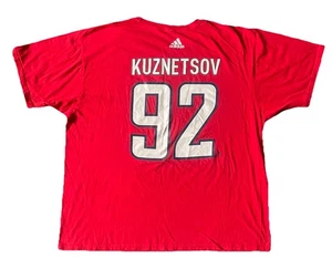 Camiseta Adidas NHL Washington Capitals Para Hombre 2XL Roja Kuznetsov Gráfico Logo Camiseta - Imagen 1 de 9