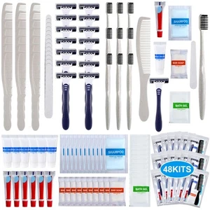 48 Sets Hygienesets für Obdachlose in großen Mengen Obdachlose Basic Kulturbeutel Kits Pflege P... - Bild 1 von 7