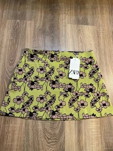 Zara, Size M, Floral Geo Pattern Mini Skirt, New With Tags - Picture 1 of 9