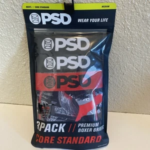 psd mens underwear medium 3 pack Money Train Red Black Grey Boxer Briefs New - Picture 1 of 5