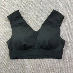 Tommie Copper Sports Bra Womens Large Black Shoulder Support Copper Znergy Mesh - Picture 1 of 11